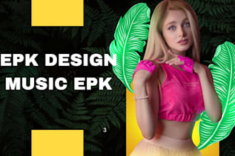 design epk, music press kit,  logo, flyer design, influencer kit, one sheet
