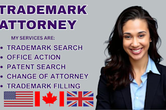 do trademark registration for USA residence, patent filing and attorney