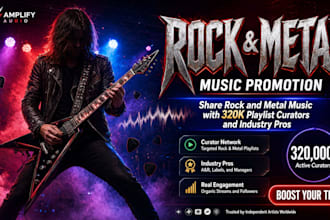 share rock and metal music with 320k playlist curators and industry pros