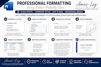 professionally format word documents