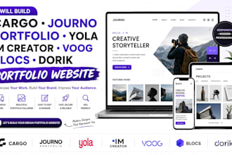 build cargo journo portfolio yola im creator voog blocs dorik portfolio website
