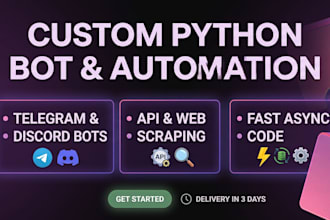 build a custom python bot or automation script fast