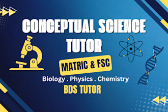 tutor you in biology and science for high school and intermediate