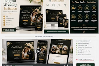 create premium digital wedding invitation website
