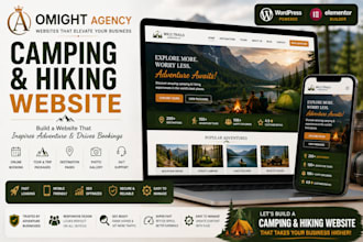 camping website, hiking website, outdoor adventure website, camping gear website