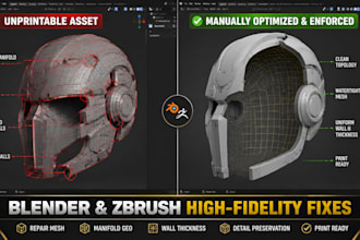 fix replair and optimize your stl file for 3d printing and cosplay
