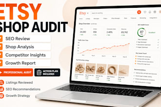 review your etsy shop and provide a complete SEO audit