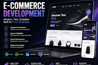 develop a modern custom ecommerce