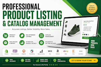 do shopify product listing, upload, and catalog management