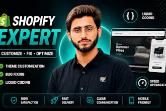 customize shopify theme fix bugs and develop custom liquid code