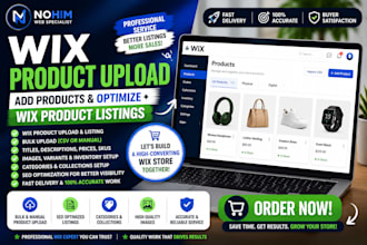do wix product upload, add products, and optimize wix product listings