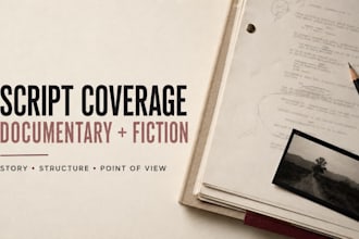 provide script coverage for your documentary or film