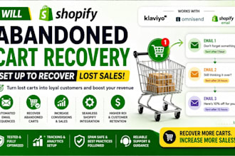 set up shopify abandoned cart recovery to recover lost sales
