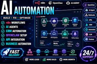 claw n8n ai automation, crm workflow, ai agent, open claw setup, api integration