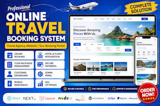 develop a modern online booking system for a travel agency