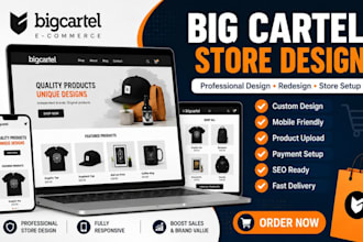 design redesign big cartel store for professional ecommerce success