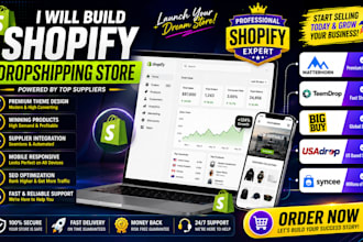 build shopify dropshipping store via matterhorn teemdrop bigbuy usadrop syncee