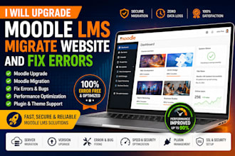 upgrade moodle lms, customize, migrate website and fix errors