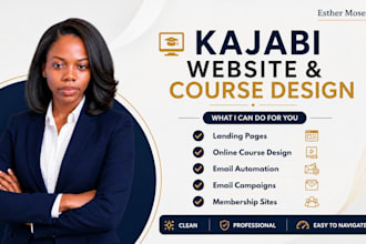 design kajabi website or online course and more