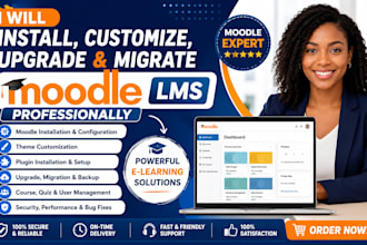install customize upgrade  migrate moodle lms professionally