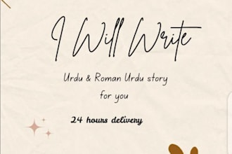 write emotional urdu and roman urdu stories and novels