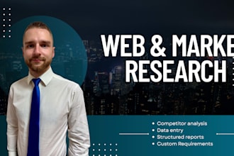 do market research, web research, and data collection