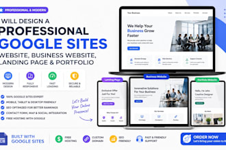 design a professional google sites website, business website, landing page