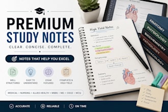 create high yield color coded medical study notes and flashcards