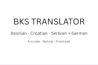 translate bosnian, croatian and serbian to german