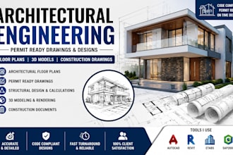 create architectural drawings, floor plans and permit drawings