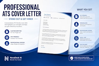 write and design a professional ats cover letter for any job