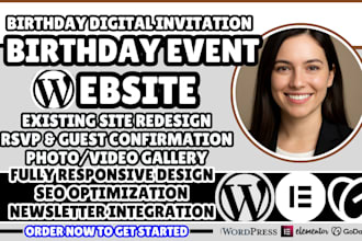 birthday event website, birthday trip website, birthday digital invitation