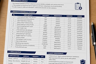create preventive maintenance plans and pm schedules