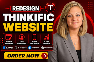 redesign thinkific website course branding user experience mobile responsive