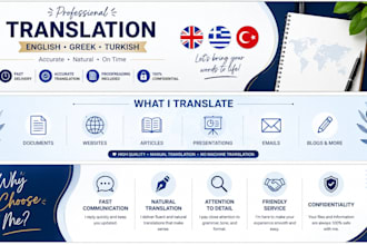 translate english, turkish, and greek manually