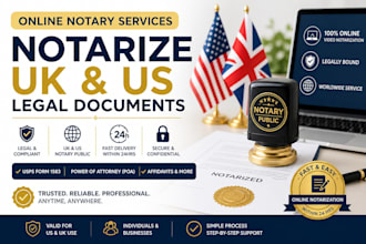 legally notarize UK US online notary legal documents usps form 1583 UK public