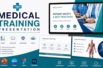 design medical training presentation, healthcare powerpoint educational slide