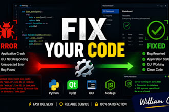 fix python bugs,debug errors and optimize your python script