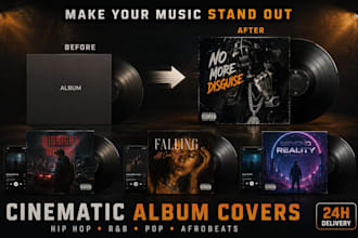 design a cinematic album cover artwork or single cover art