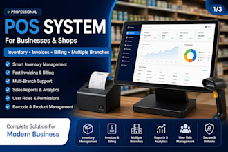 build a custom pos system for retail, shop, or business management