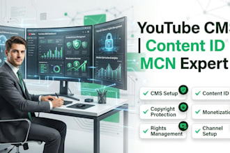 set up youtube cms, content id and copyright monetization