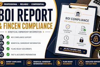 help with boi report and fincen compliance