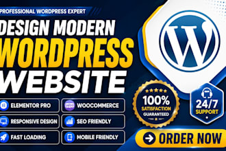 design wordpress website business website elementor pro website