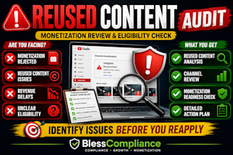 review your channel for reused content and monetization issues