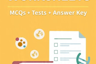 create grade 10 biology worksheets, mcqs, tests and notes