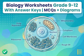 design biology worksheets for class 9 to 12 with answer key