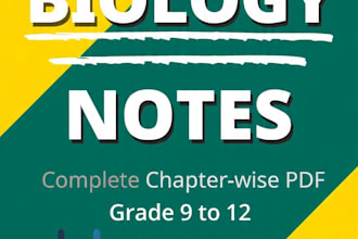 create fsc biology notes and worksheets for grade nine to twelve