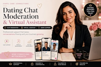 be your online dating chat moderator and virtual assistant