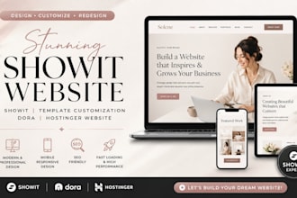 customize showit template update showit redesign showit build showit website