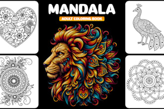 design mandala coloring book pages for adults coloring book KDP